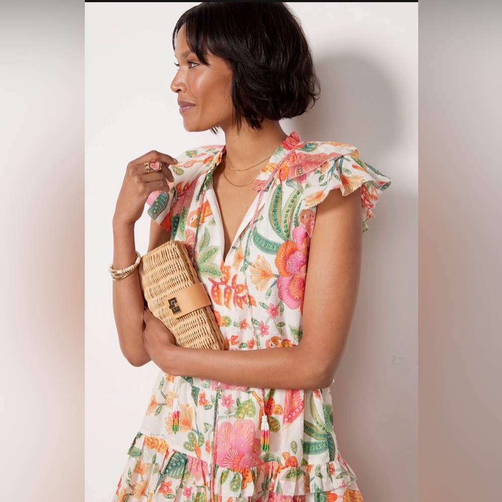 Farm Rio Macaw Bloom Mini Dress size XS - Picture 2 of 8